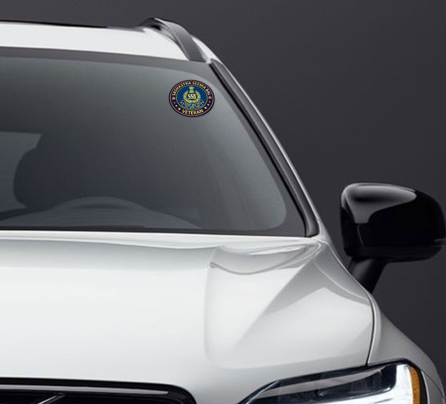 SSB Veteran Car & Bike Stickers – 4 Inside Glass for Cars + 3 Back Gumming for 2-Wheelers (7 pcs)