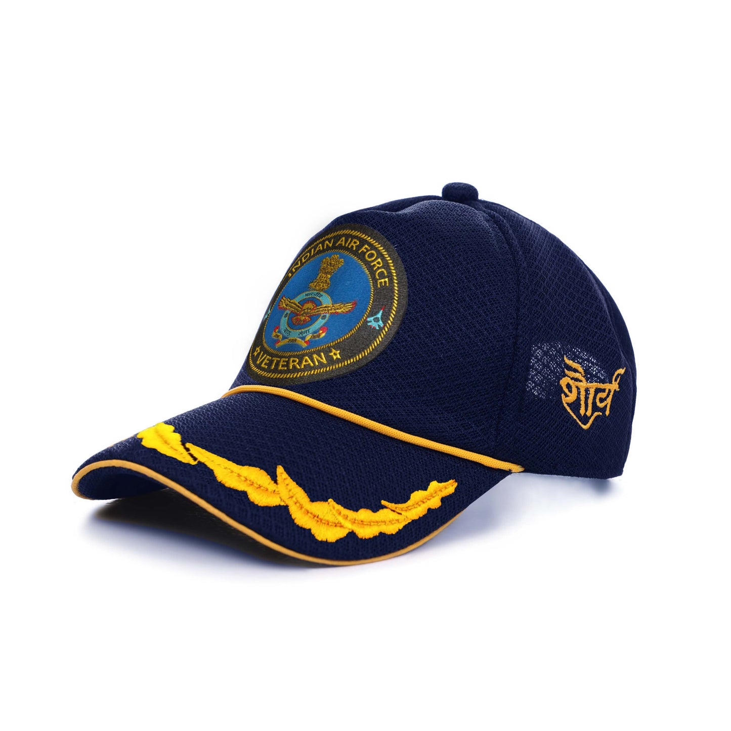Premium Baseball Cap for Indian Air Force Veteran Officers (Blue)