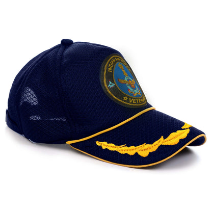 Premium Baseball Cap for Indian Air Force Veteran Officers (Blue)