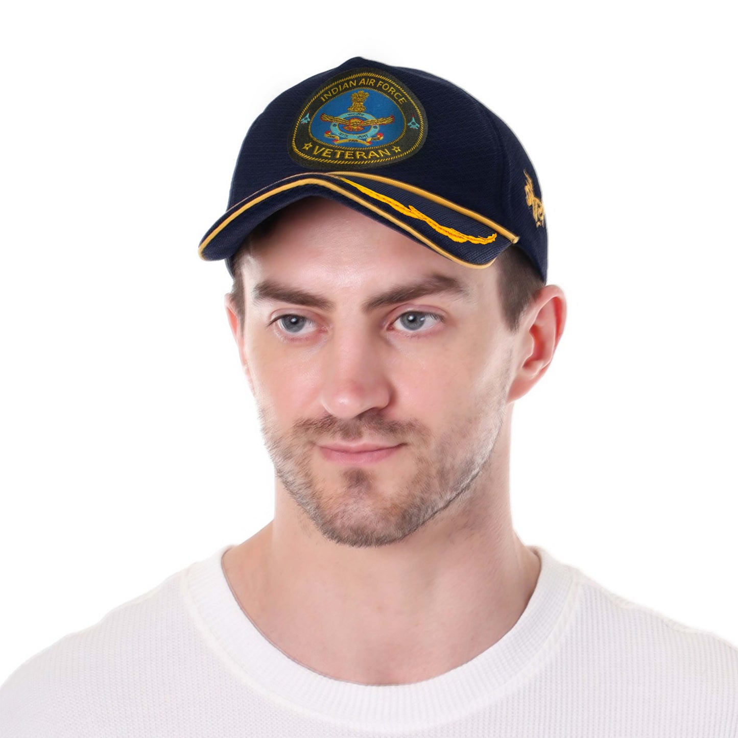 Premium Baseball Cap for Indian Air Force Veteran Officers (Blue)
