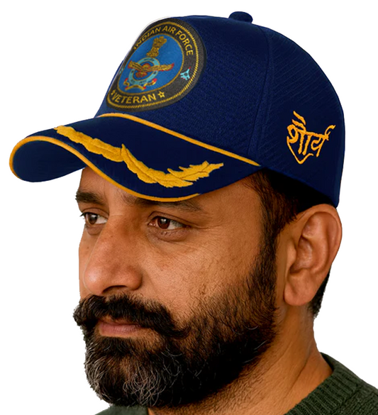 Indian Air force (Blue) Officers' Baseball Cap for Veterans