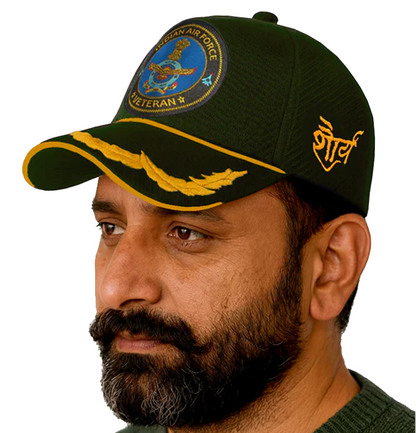 Indian Air force (Olive Green) Officers' Baseball Cap for Veterans