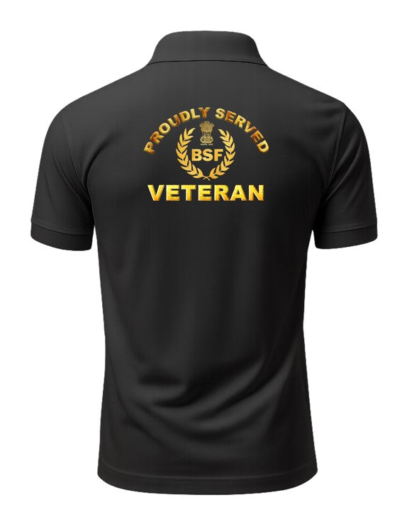 BSF Veteran Black Polo T-Shirt
