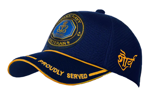 Indian Navy (Blue) Proudly Served Baseball Cap for Veterans