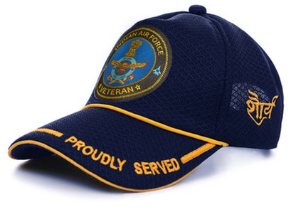 Indian Air force (Blue) Proudly Served Baseball Cap for Veterans