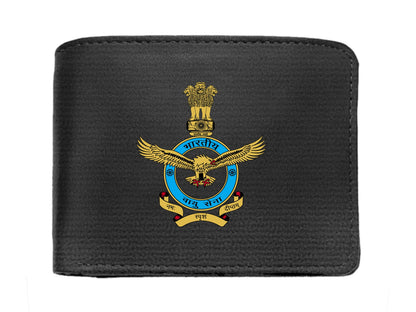 Black Wallet (Genuine Leather) for Men - Air Force