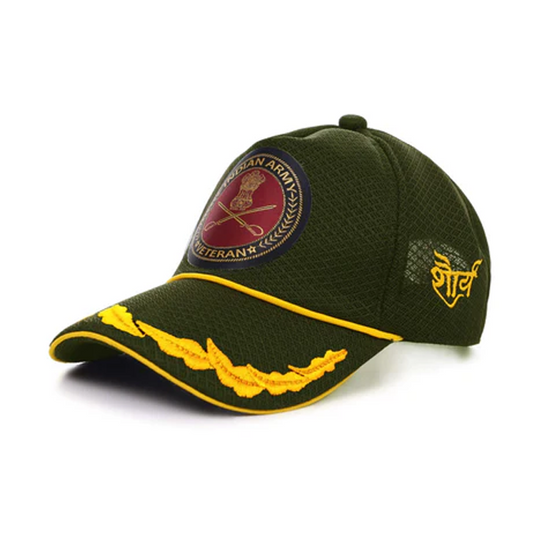 Indian Army (Olive Green) Officers' Baseball Cap for Veterans