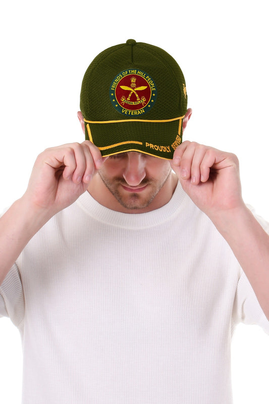 ASSAM RIFLES (Olive Green, Proudly Served) Baseball Cap for Veterans