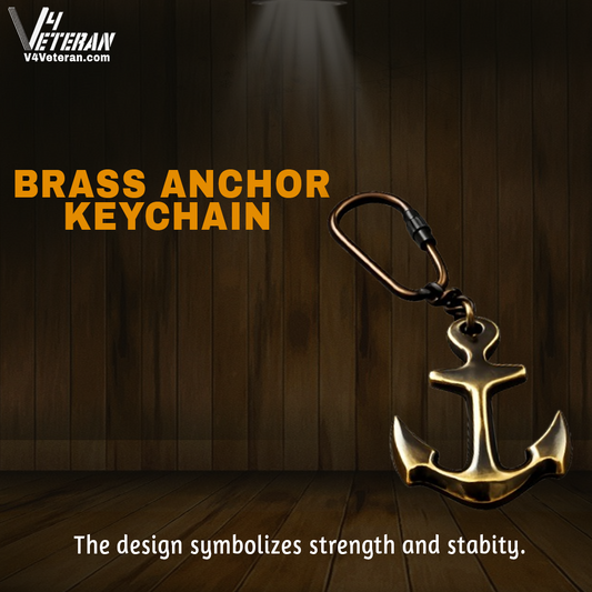 Brass Anchor Keychain