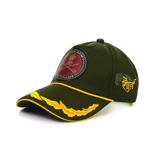 Indian Army (Olive Green, Officer) Baseball Cap for Veteran