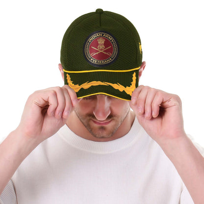 Indian Army (Olive Green, Officer) Baseball Cap for Veteran