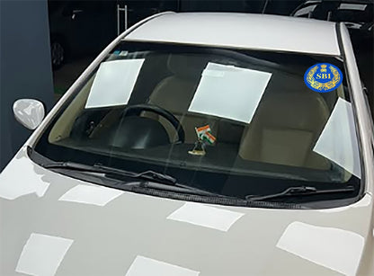 SBI Veteran Windshield Front Gumming Vinyl Stickers/Decals for Inside Pasting (Pack of 7)