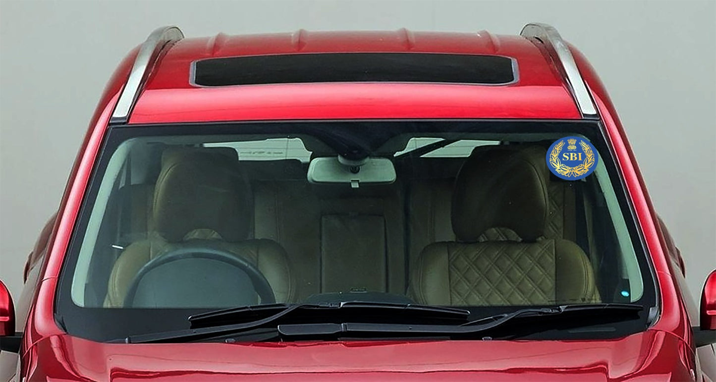 SBI Veteran Windshield Front Gumming Vinyl Stickers/Decals for Inside Pasting (Pack of 7)