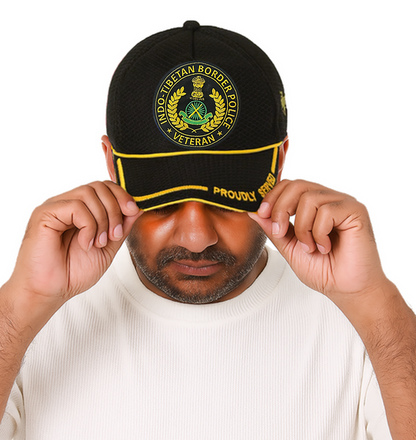 ITBP-Proudly Served (Black) Veterans Baseball Cap