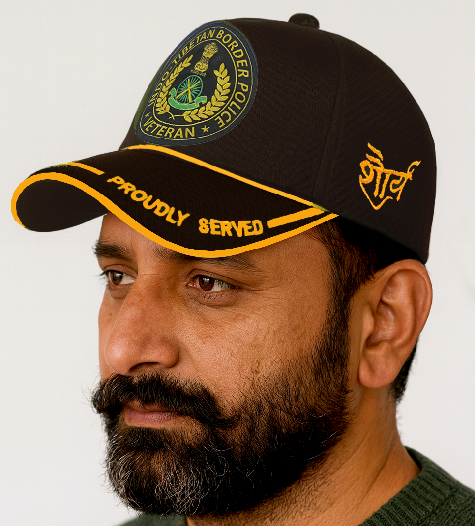 ITBP-Proudly Served (Black) Veterans Baseball Cap