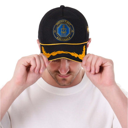 Indian Navy (BLACK, OFFICER) Baseball Cap for Veterans