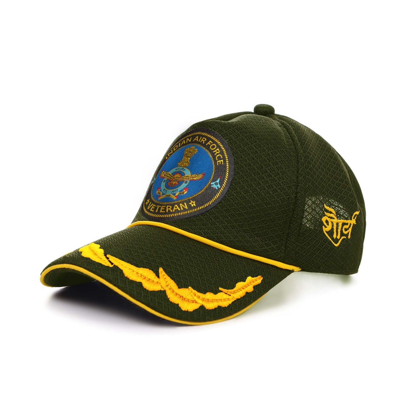 Indian Air Force (Olive Green, Officer) Premium Baseball Cap for Veteran