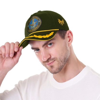 Indian Air Force (Olive Green, Officer) Premium Baseball Cap for Veteran