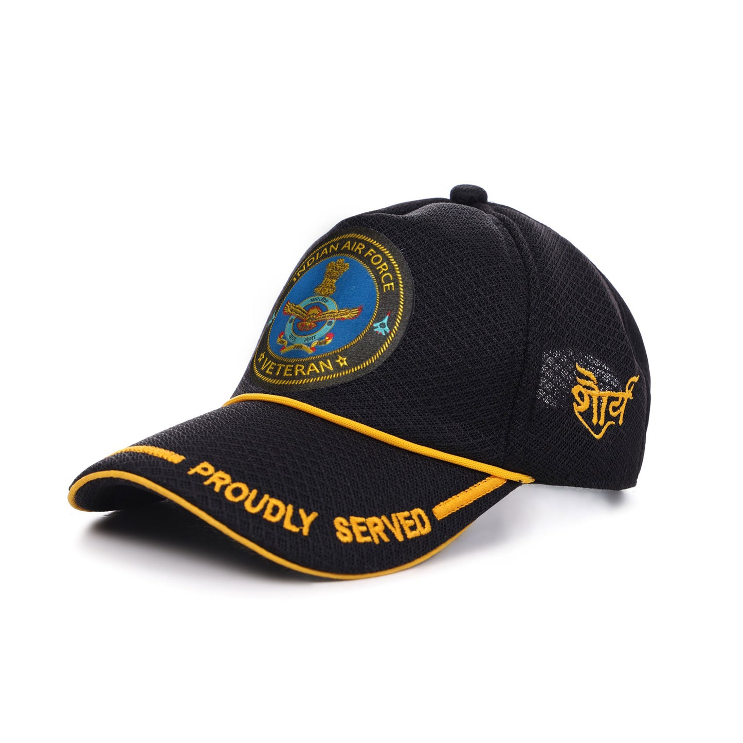 Indian Air Force (Black-Color) Proudly Served Baseball Cap for Veterans