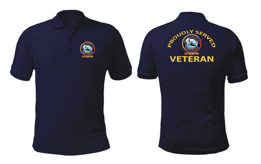 T-Shirts for Indian Navy Veterans (Dri-Fit Polo, Submariner, Dark Blue)