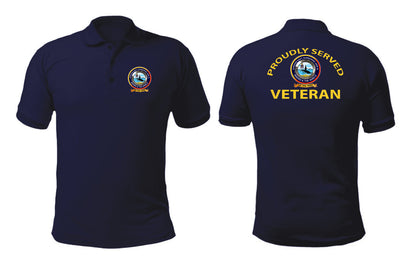 T-Shirts for Indian Navy Veterans (Dri-Fit Polo, Submariner, Dark Blue)
