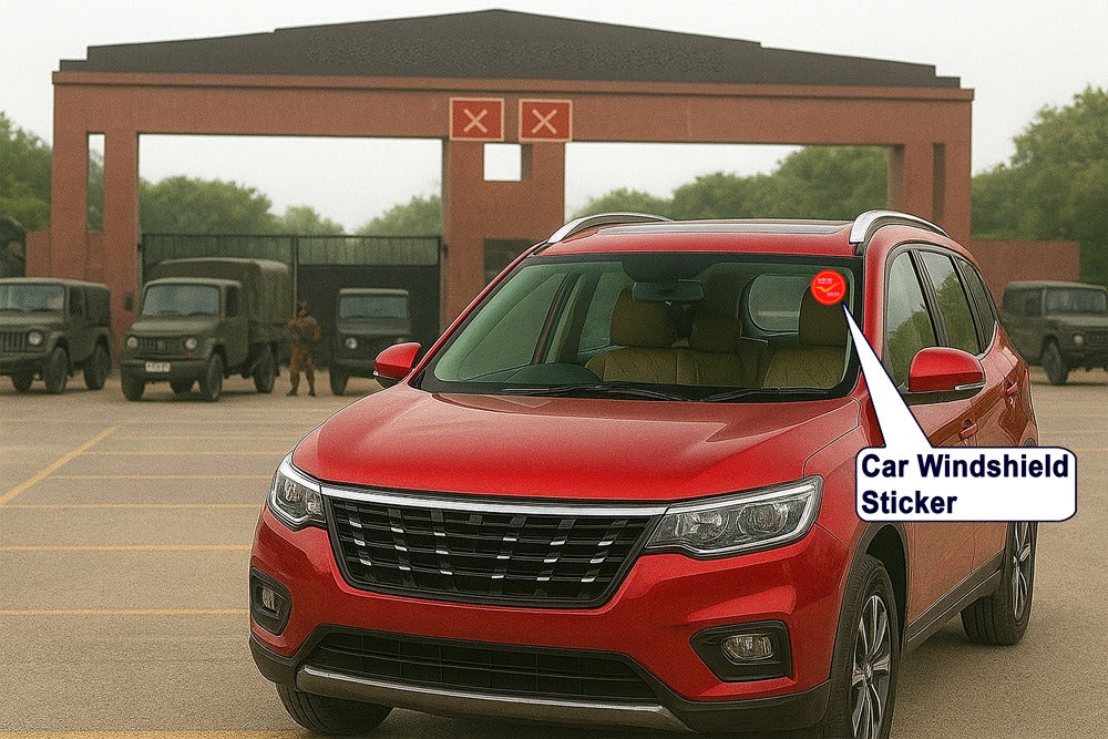 INDIAN POST Windshield Front Gumming Vinyl Stickers/Decals for Inside Pasting (Pack of 7) (Copy)