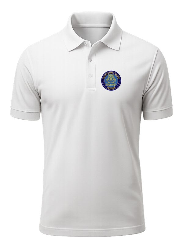 Indian Coast Guard Veteran White Polo T-Shirt