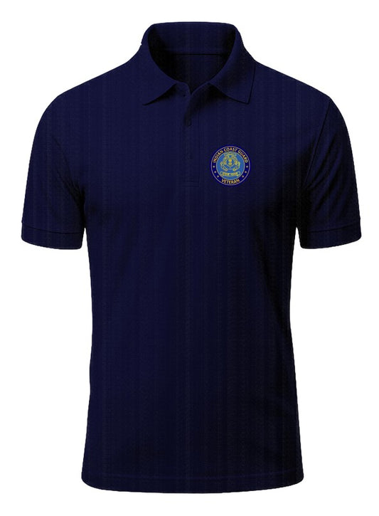 Indian Coast Guard Veteran Blue Polo T-Shirt
