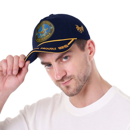 Baseball Cap for Indian Air Force Veterans (Blue, Proudly Served)
